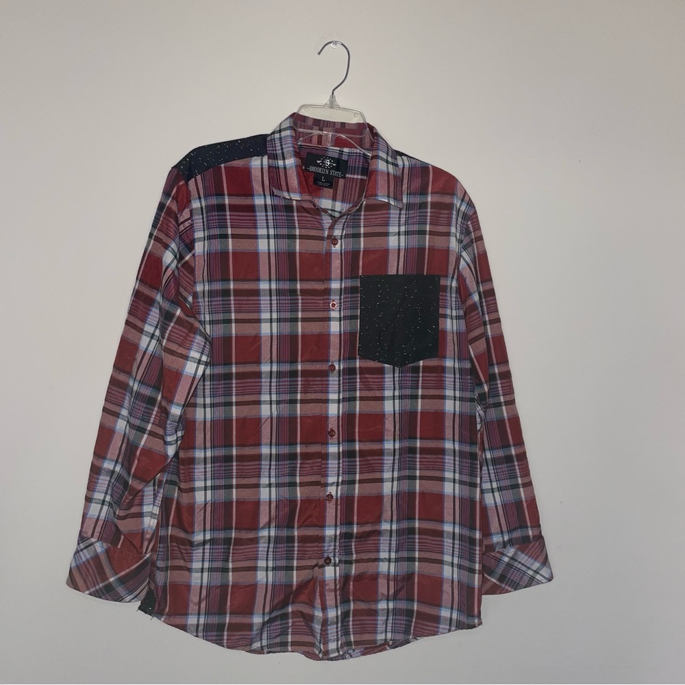 Brooklyn State Red and Black Plaid Men's Shirt
